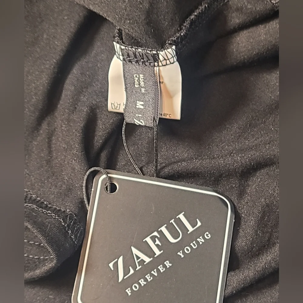 Zaful Black Sleeveless Comfy Layered Maxi Dress NWT Medium - Picture 5 of 11